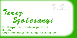 terez szolcsanyi business card