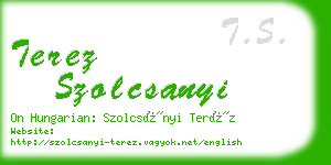 terez szolcsanyi business card